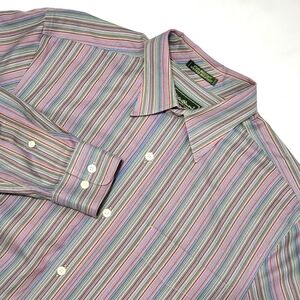 Eddie Bauer Striped Long Sleeve  Button Down Shirt Medium